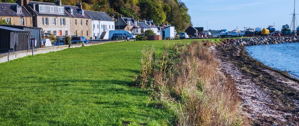 vista do vilarejo em Black Isle na Escócia