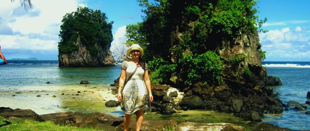 Vista da Tow Dollar beach Samoa