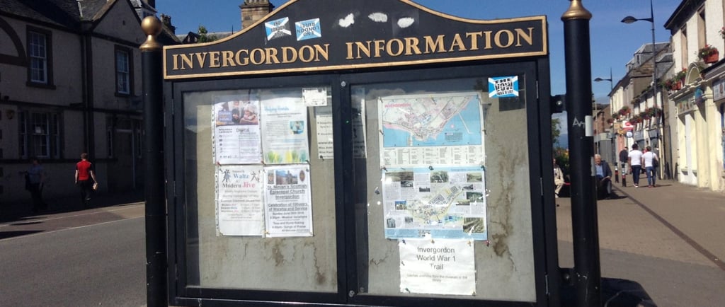 placa de informações em invergordon