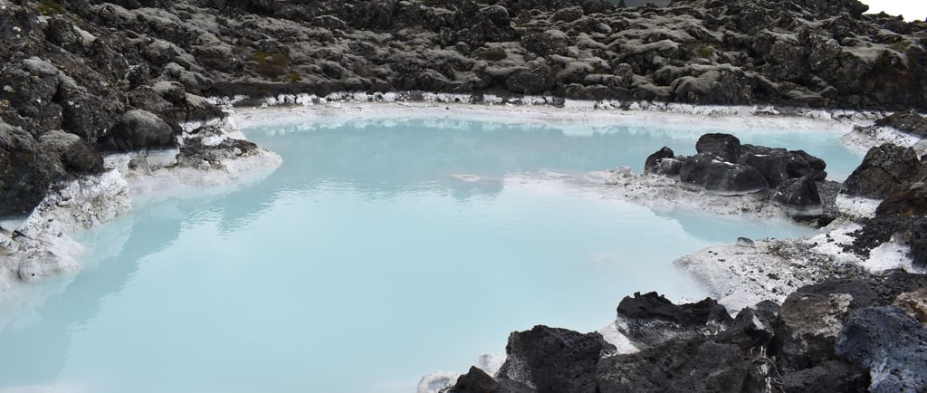 foto da lagoa azul em Reykjavik