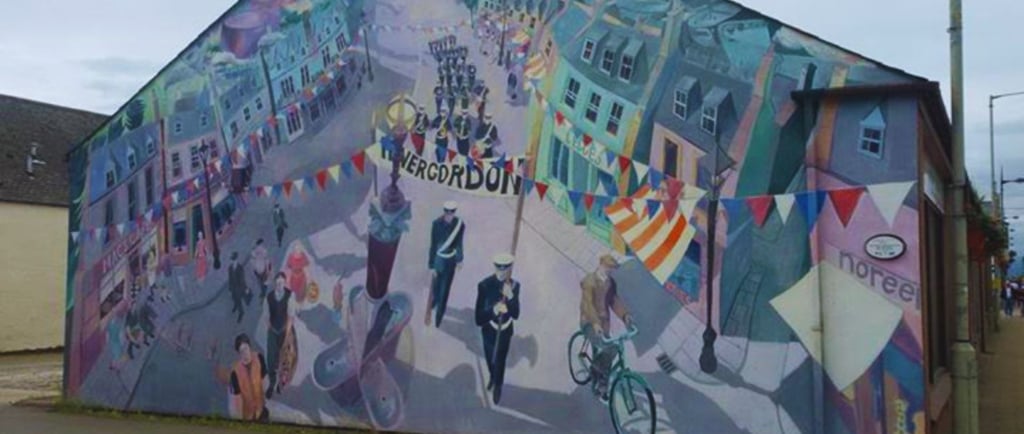 mural pintado em Invergordon