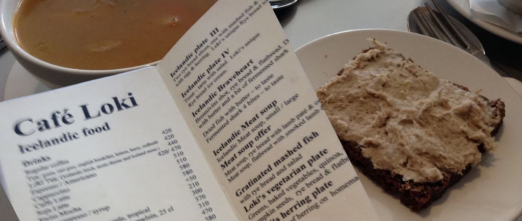 foto do menu em café loki em reykjavik islândia