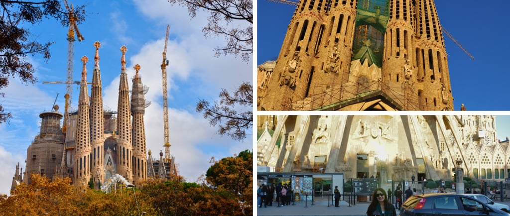 Paisagem da Sagrada Família e da cidade de Barcelona