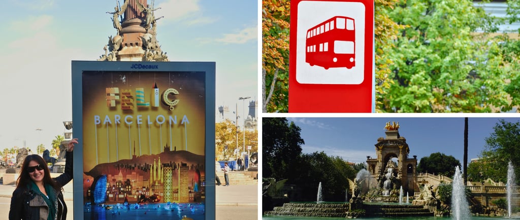 Paradas e paisagens do hop-on hop-off em Barcelona