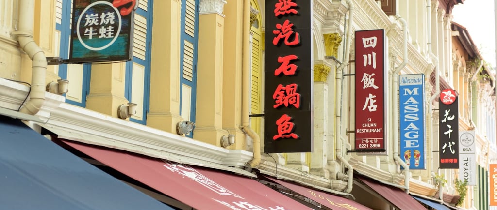 foto das lojas em chinatown singapura