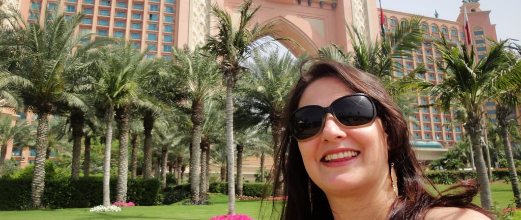 foto da autora no atlantis palm dubai