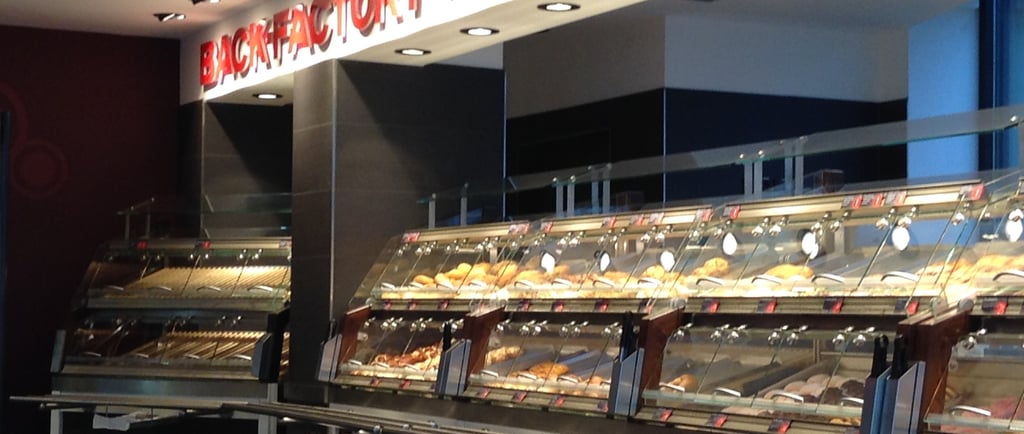 foto da vitrine padaria local em Kiel 