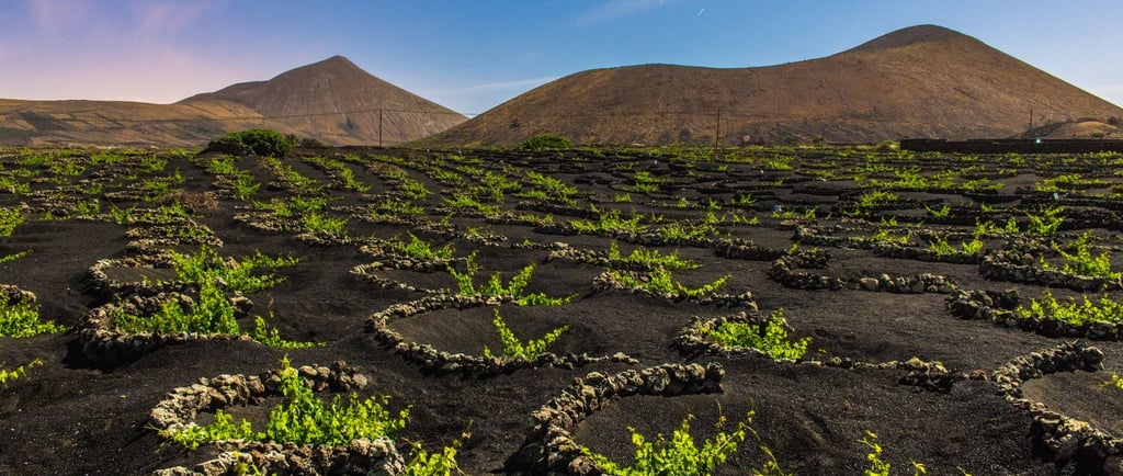 foto do terreno próximo ao vulcão em Lanzarote