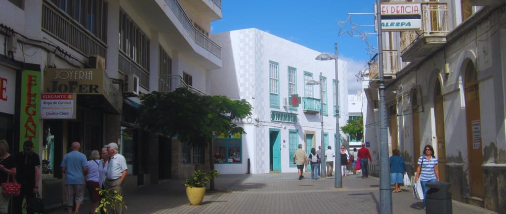 vista da rua no centro de Arrecife, Lanzarote
