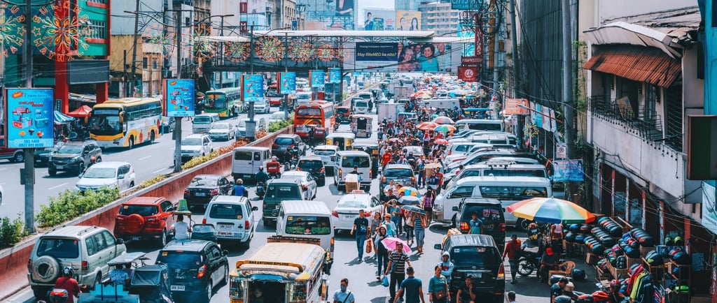 vista do centro congestionado em manila filipinas