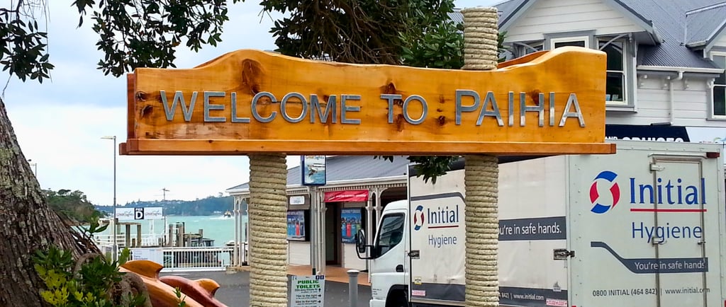 "Centro de Paihia, Bay of Islands, Nova Zelândia