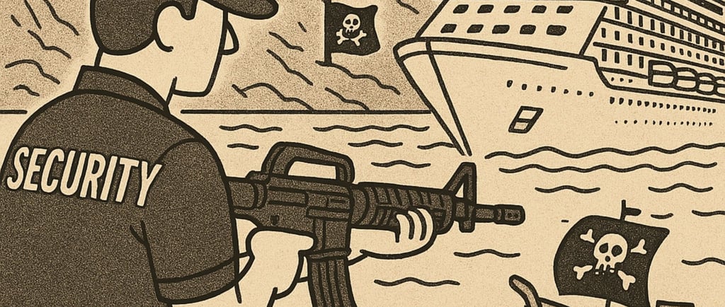 foto representando segurança do cruzeiro contra pirata 