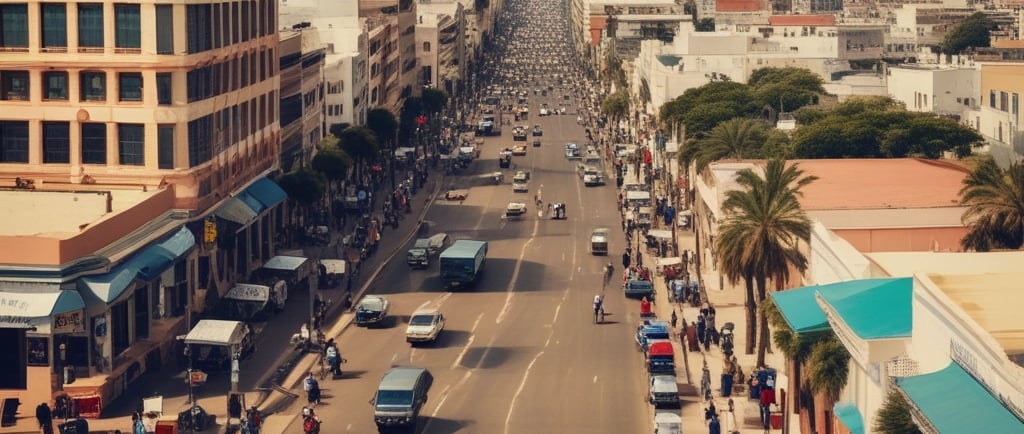 A vibrant outdoor market is selling fresh produce.
