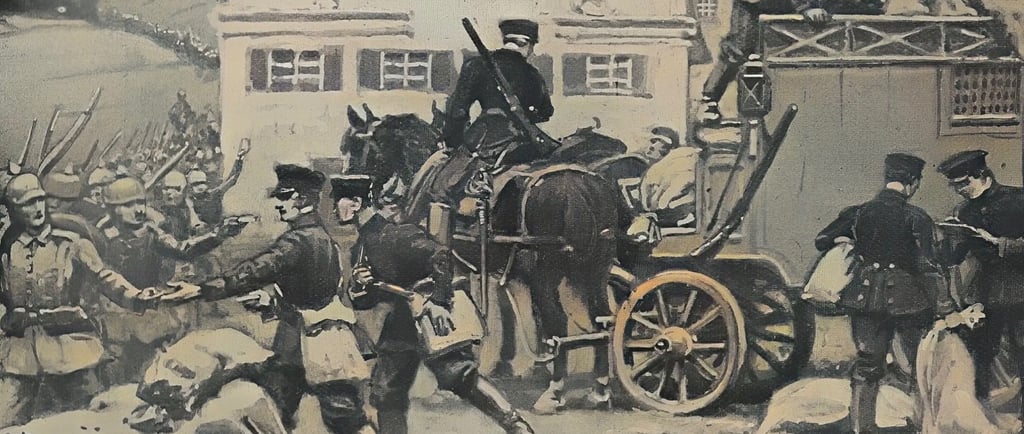 Départ du courrier des militaires