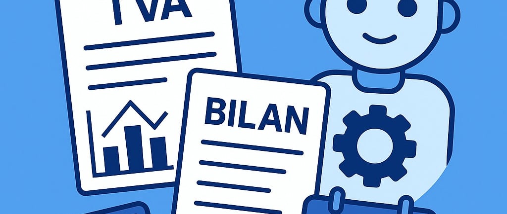 Illustration de l’automatisation comptable par l’intelligence artificielle en 2026 avec gestion de l