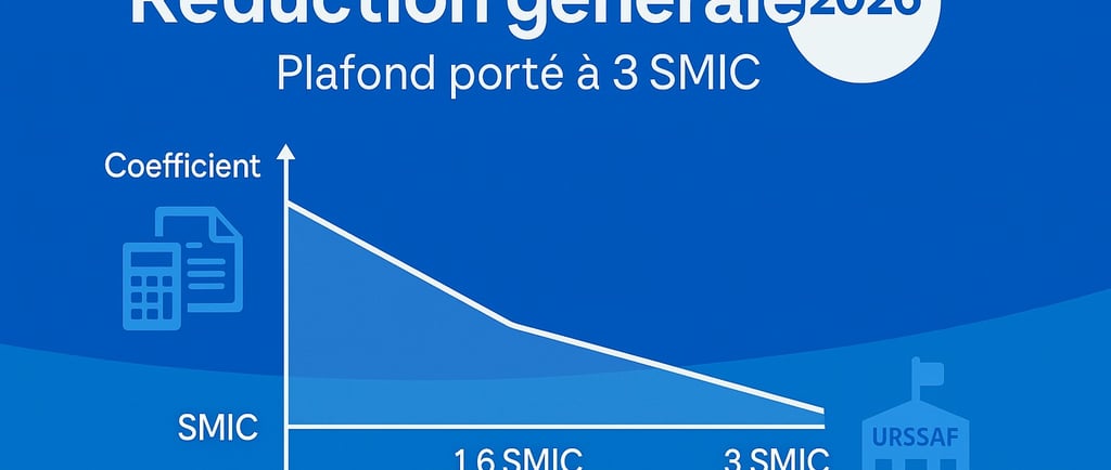 Réduction générale 2026 : barème dégressif jusqu’à 3 SMIC, fin des réductions maladie/AF – GC FORMA