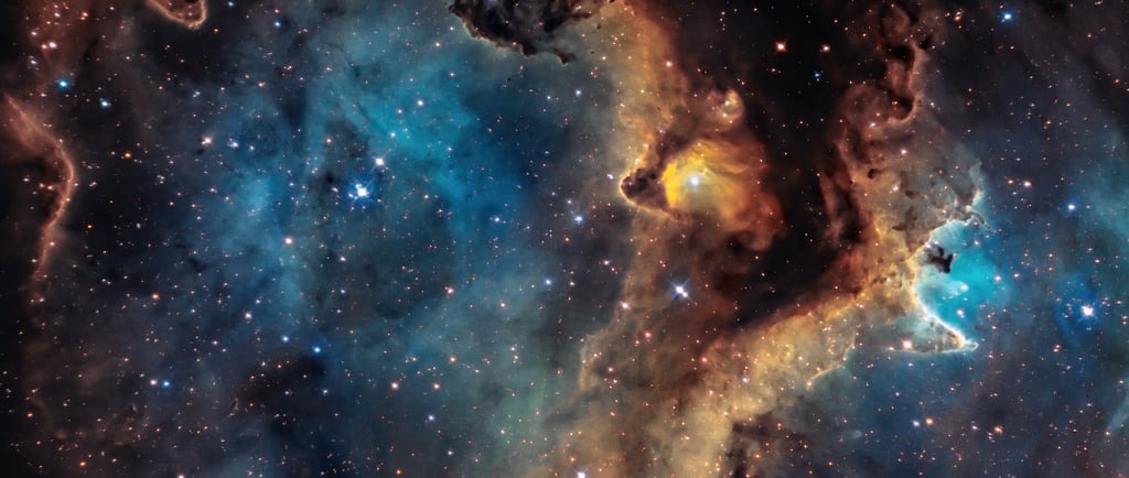 a large, colorful, and colorful space filled with stars