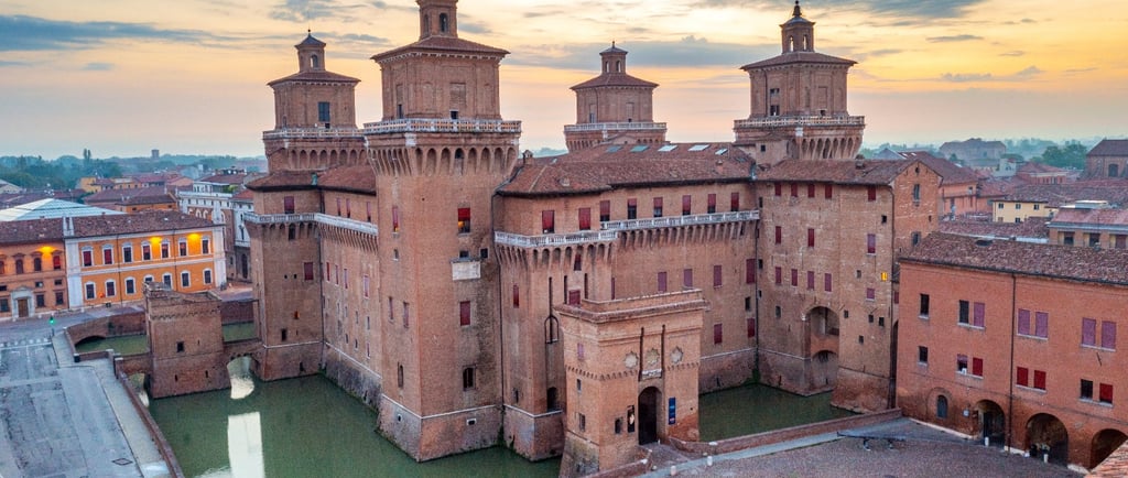 Castello Estense della ciittà di Ferrara, panoramica