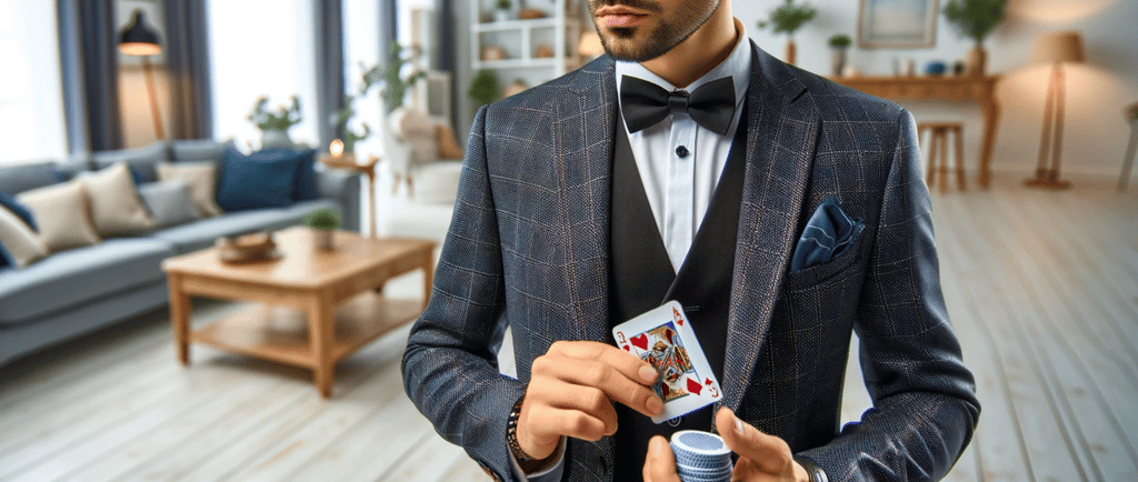 magicien avec des cartes