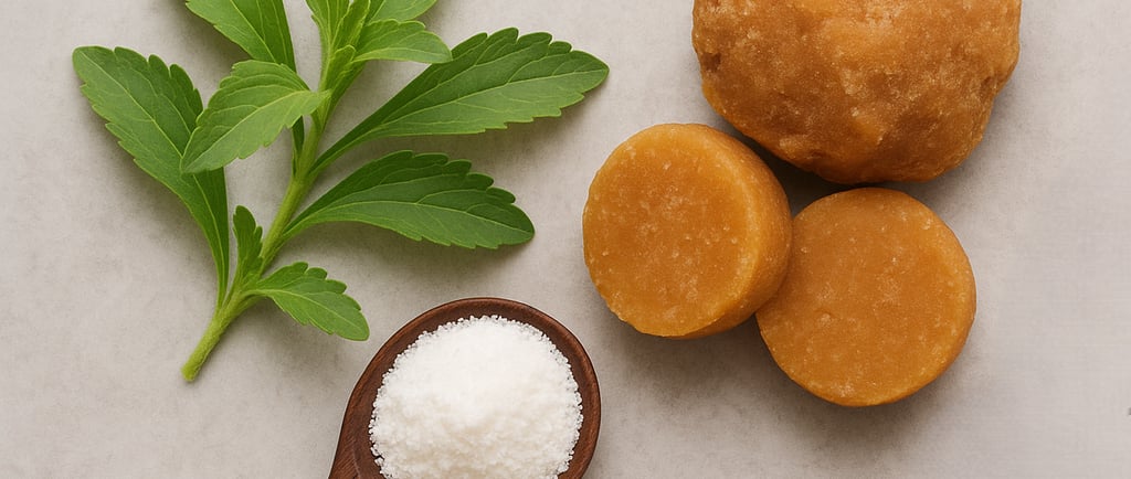Stevia and jaggery as alternatives to sugar