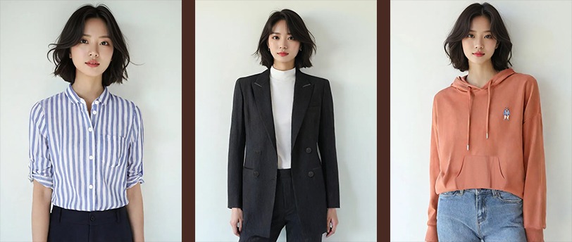 a woman in a suit and a man in a suit