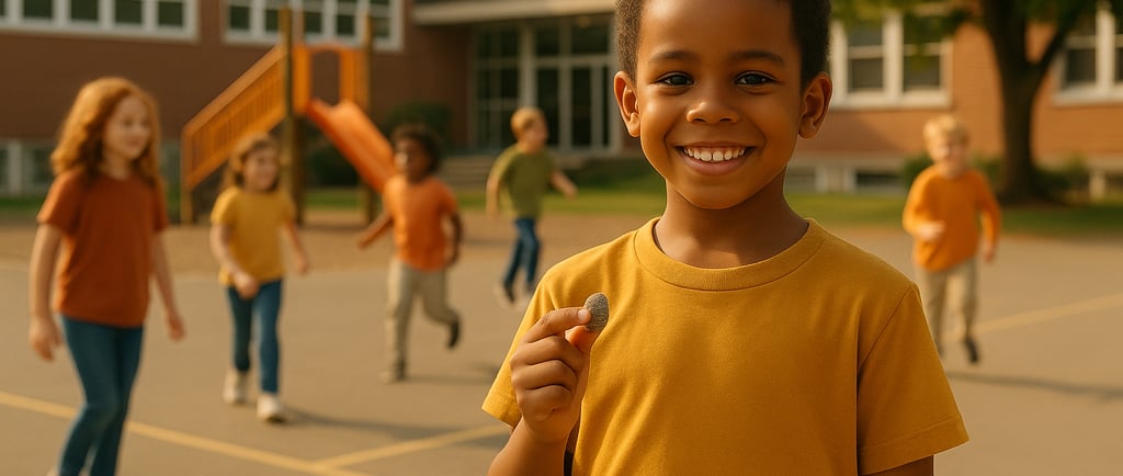 realistic photo of kid in playgroud