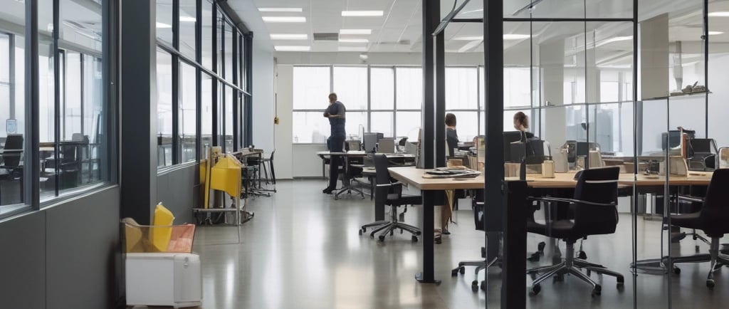 a woman with long hair standing in front of a mirror