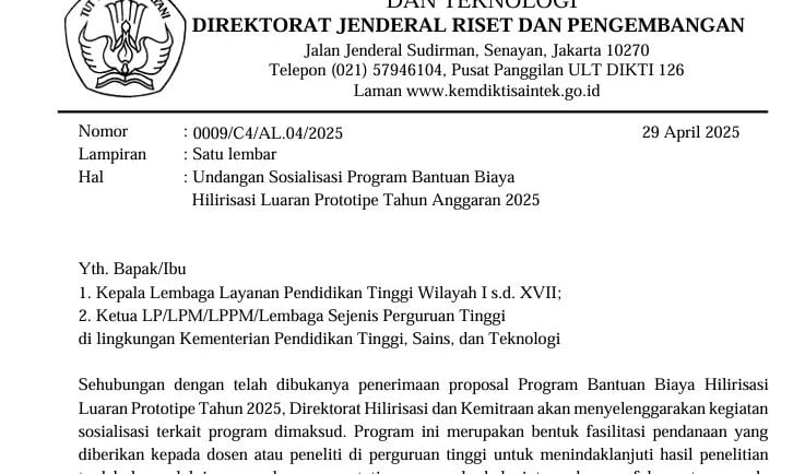 Bantuan Biaya Hirilisasi 