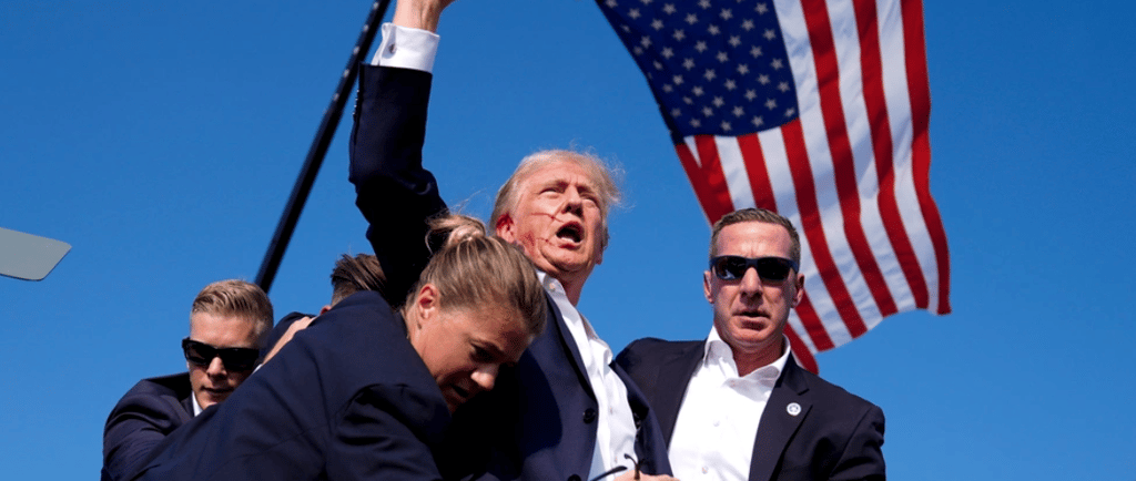 The photograph of Donald Trump taken by Associated Press photographer Evan Vucci 