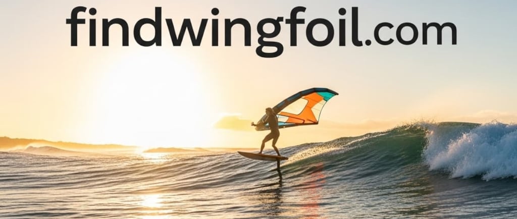 wing foiling in waves