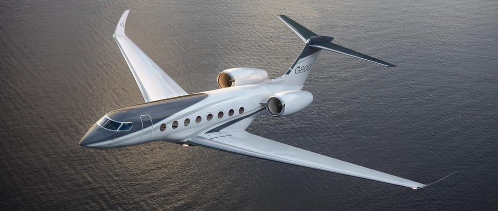 Gulfstream Aerospace G800 Private Jet In Flight