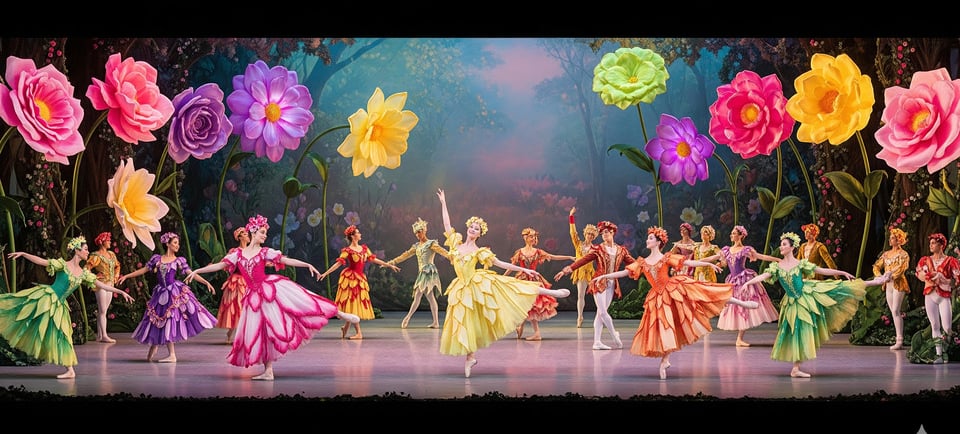 waltz of the flowers on stage in theatre