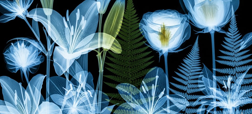 stunning x ray floral art