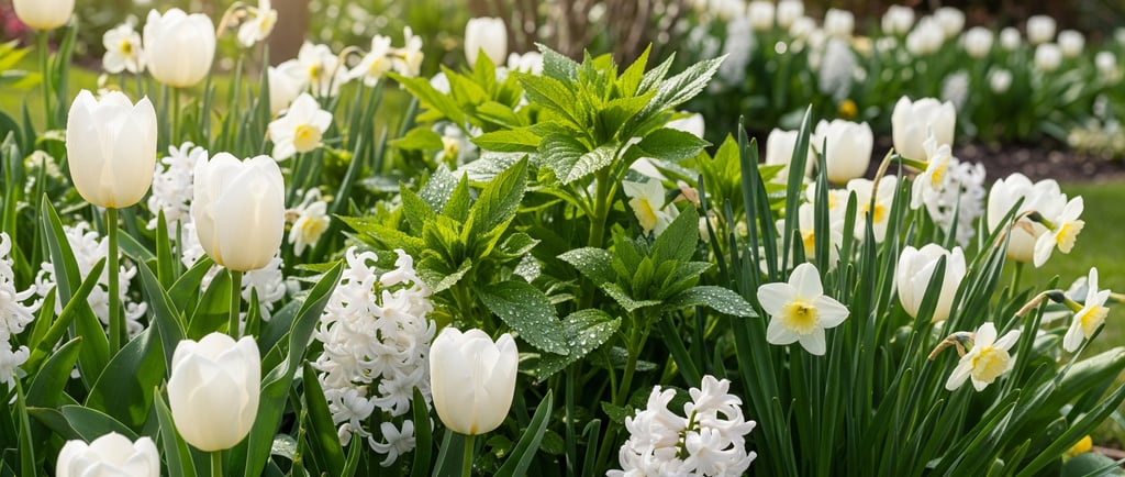 a field of white flowers shrubs with a sun shining through the flowers