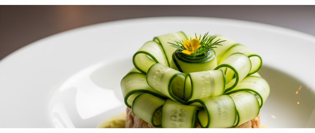 close up of cucumber flower garnish 