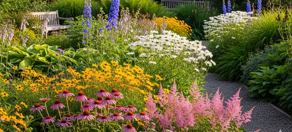 growing hardy perennials in garden