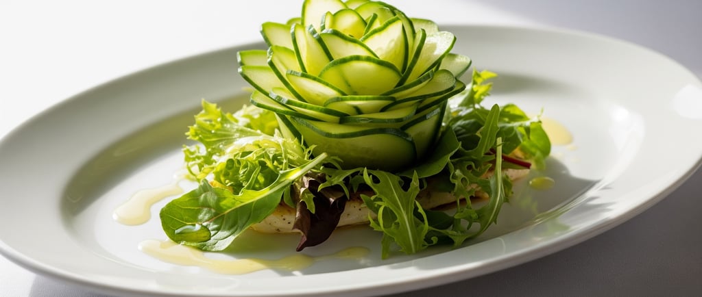 how to make cucumber flower garnish