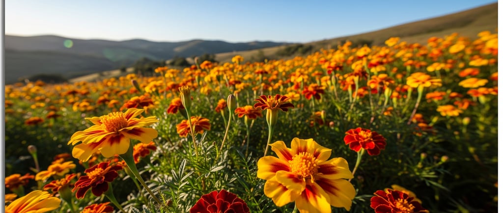 mexican marigolds growing wild