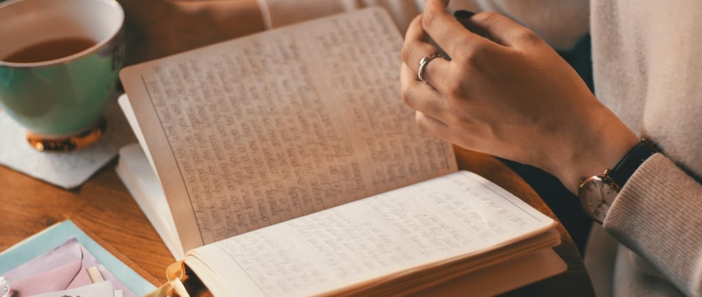 woman writing journal