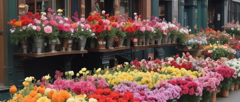 flowers for sales in street