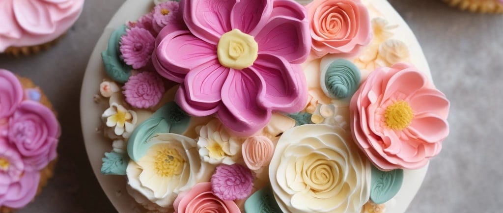 buttercream flowers ready to eat
