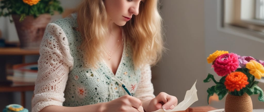young woman making notes