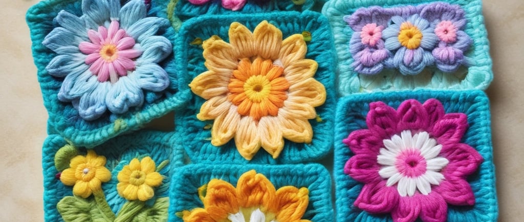 granny square flower patterns