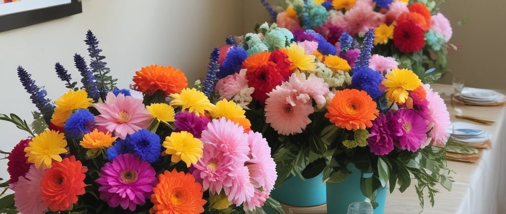 birth month flowers on table