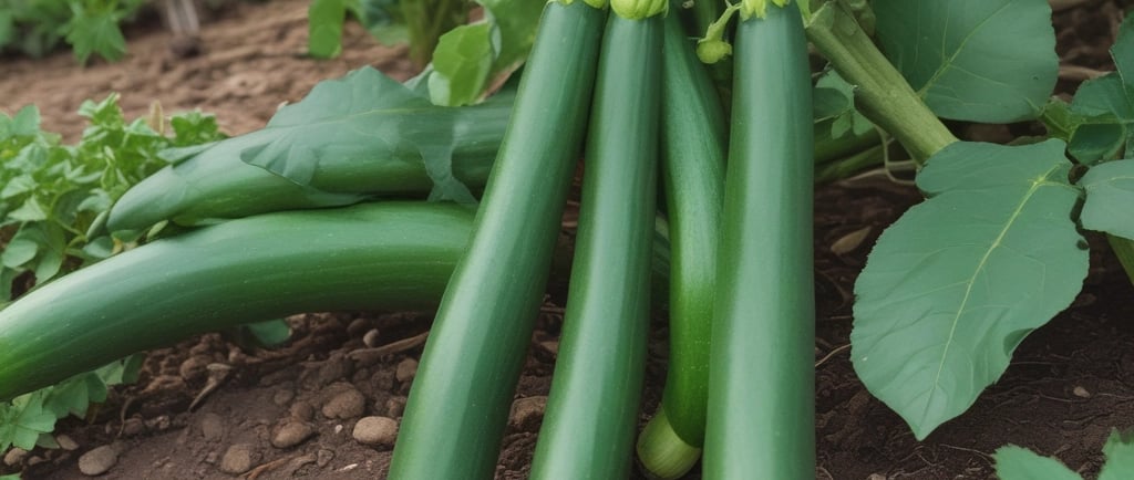 fresh growing zucchini flowers