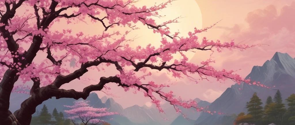 japan cherry blossom scene