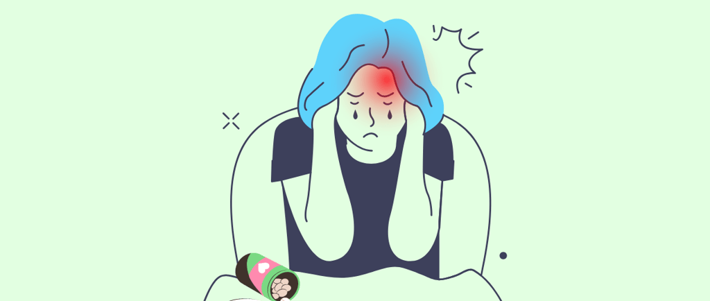 Woman with migraine 