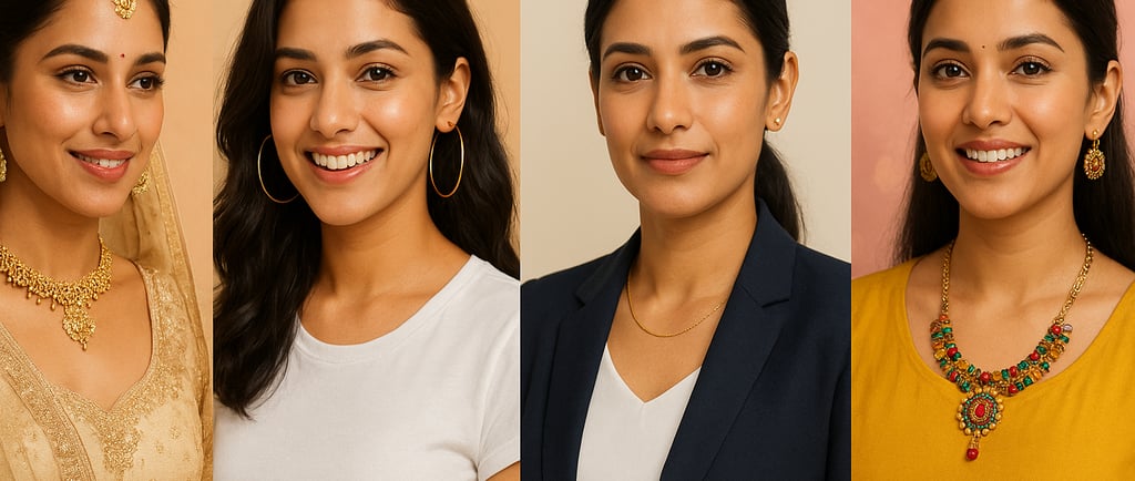 Different Look with different attires-Festive, Casual, Formal/Corporate and Ethnic