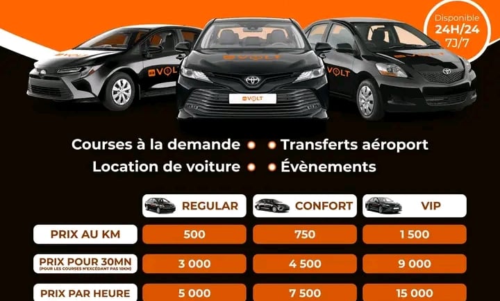 VOLT Niger révolutionne le transport à Niamey : taxis privés, VTC, transferts aéroport, location de
