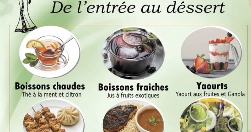 Plats principaux raffinés au FaraS Foodies 2.0, restaurant gastronomique à Niamey, Niger